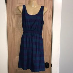 Loft blue and purple stripe dress